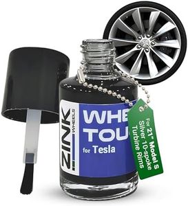 Premium Tesla Wheel Touch Up Paint for Model S 21-inch Silver Turbine Rims - Color-matched Paint for DIY Curb Rash Repair - Made in USA