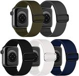 chinbersky 5 Pack Watch Strap Compatible with Apple Watch Straps 49mm 45mm 44mm 42mm, Adjustable Elastic Stretchy Nylon Sport Solo Loop Replacement Bands for iWatch Series Ultra/8/7/6/5/4/3/2/1/SE