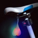 Riloer LED Bike Ball Lights, Waterproof Heart-shaped Bicycle Back Rear Tail Light, Bright Cycling Safety Warning Light, Red/Blue/Green/Multi-color