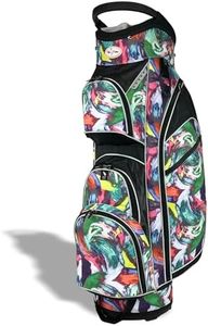 Womens Golf Bag - Taboo Fashions Lightweight Ladies Cart Bag, 14-Way, 7 Zippered Pockets, Rain Hood, Insulated Beverage Compartment (Rembrandt)