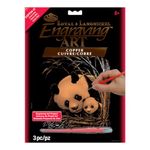 Royal & Langnickel Copper Foil Engraving Art Kit 8"X10"-Panda & Baby, Blue