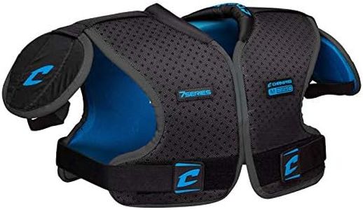 CHAMPRO 7-Series Football Shoulder Pad, Black, Blue, X-Small