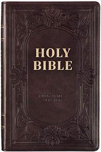 KJV Holy Bible, Standard Size Faux Leather Red Letter Edition Thumb Index & Ribbon Marker, King James Version, Dark Brown (KJV Deluxe Gift Editions)