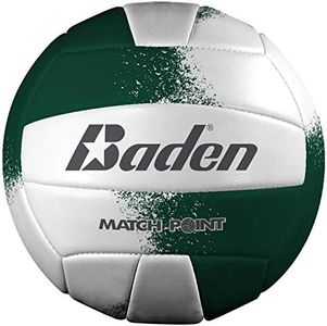 Baden MatchPoint Volleyball, Unisex-Adult, Baden Match Point Volleyball (Official Size) Green/White, BVSL14-703-F, Green/White, Official