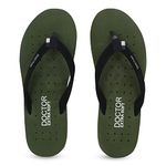 DOCTOR EXTRA SOFT House Slipper for Women's Care Dr Orthopaedic Super Comfort Fitting Flat Cushion Chappal Flip-Flop for Ladies and Girl’s D-19-OLIVE-7 UK