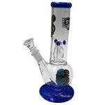 STRONG BONG Glass Percolator Bong | Rick & Morty | Size 8" (20cm) | Built-in Ice Catcher| Smoking Waterpipe | Blue