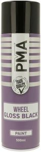 PMA GLOSS BLACK NON-FADING ALLOY WHEEL SPRAY PAINT 500ML