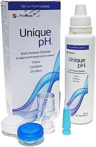 Menicon Unique pH Multi-Purpose Saline Solution 4 Oz and DMV Scleral Cup Large Contact Lens or Prosthetic Eye Handler -Remover Inserter- Bundle of 2 Items