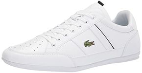 Lacoste Men's Chaymon Sneaker, White/Black, 10.5