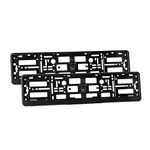 2x Black effect Number Plate Surrounds Holder Frame ABS PC plastic