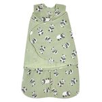 HALO Micro-Fleece Sleepsack Swaddle, 3-Way Adjustable Wearable Blanket, TOG 3.0, Cozy Pandas, Small, 3-6 Months