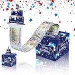 Birthday Money Box for Cash Gift Pull Surprise Money Gift Box with Pull Out Card and 30Pcs Transparent Bags, Money Presentation Box for Cash Gifts Birthday, Money Gift Box for Cash Gifts