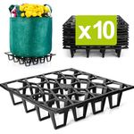 Cannrise Pot Holder Plant Stand-10-Pack Plant Spacers for Pots and Growing Bags-Large Capacity Outdoor Plant Stand for 75kg / 165.3lb Large Pot-Polypropylene Flower Stand Improves Drainage, Aeration