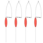 Dr.Fish 4 Pack Bottom Bouncer for Walleye Rigs, Trolling Weight Sinkers for Crawler Harness Walleye Spinner Rigs Wire Weights 1/2oz Red