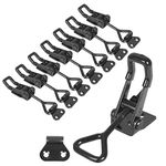 8 Pack Adjustable Toggle Clamp, Black Pull Latch Clamp,Metal Smoker Door Latch,360lbs Capacity Quick Release Clamp for Boxes Cases Chests,Model No. 4001