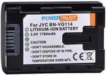 PowerTrust BN-VG114 BN VG114 Replacement Camcorder Battery for JVC BN-VG107 BN-VG107U BN-VG107US BN-VG114U BN-VG114US BN-VG121 Battery JVC Everio Cameras