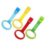 Kisangel 4pcs Baby Pull Up Rings Toddler Walking Assistant Nursery Cot Rings Baby Toys Gym