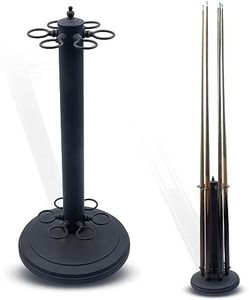 9TH SHOP Pool Stick Holder, Pool Cue Rack, Pool Cue Holder Floor Stand, Stand Style Metal Billiard Cue Racks, Holds 6 Pool Cue Sticks