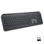 Logitech MX Keys Advanced Wireless Illuminated Keyboard, Tactile Responsive Typing, Backlighting, Bluetooth, USB-C, Apple macOS, Microsoft Windows, Linux, iOS, Android, Metal Build - Graphite