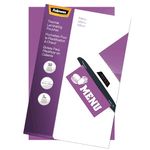 Fellowes 3mm Hot Laminating Pouches, Menu Size, 50-Pack (52013), Clear