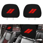 YOSRTER Headrest Covers for Dodge Charger Challenger Durango Accessories Soft Black Fabric Head Rest Cover Universal Fit to All Car/Truck Models 2 Pack