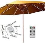 Patio Umbrella Lights 8 Lighting Mode 104 LED String Lights with Remote Control Umbrella Lights Battery Operated Waterproof Outdoor Lighting for Patio Umbrellas Outdoor Use Camping Tents Warm White