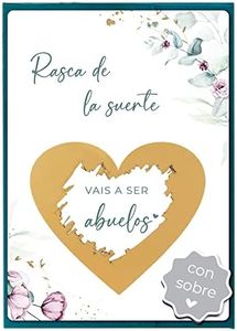 JoliCoon Tarjeta de rascar Vais a ser abuelos con sobre - Anunciar embarazo abuelos