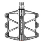 BONMIXC Flat Road Bike Pedals Lightweight MTB Pedals Sealed Bearing Mountain Bicycle Pedals 9/16" (Titanium)