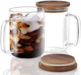 DRASTAR Glass Coffee Mugs, 20 oz Cl