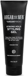 Argan Magic Strong Hold Styling Gel - Flake-Free Argan Oil Formula for Superior Hold and Long-lasting Control | Made in USA, Paraben Free, Cruelty Free (8 Fl Oz)