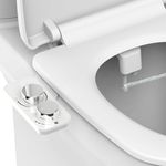 Bidet Attachment for Toilet,Ultra-Slim Dual Nozzle (Feminine & Rear Wash) Hygienic Bidet Toilet Seat,Fresh Cold Water Pressure Adjustable Bidet Attachment with Stainless Steel Inlet