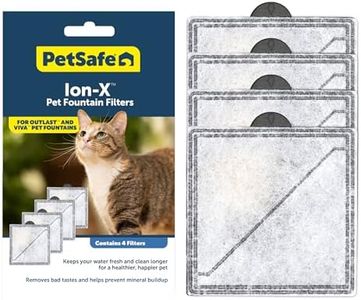 PetSafe Ion-X Cat and Dog Fountain Filters, 4-Pack, Dual Filtration for Cleaner and Fresher Water, Replacement Water Fountain Filter for PetSafe Outlast Pumpless Pet and Viva Pet Water Fountains