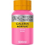 Winsor & Newton Galeria Acrylic Colour - Jar of 500 ML - Opera Rose (448) - Highly Pigmented Lightfast Artists' Acrylic Paints for Canvas, Wood, Fabric & Paper - More Colours Available