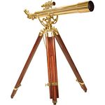 Barska AE10822 Anchormaster 28x60m Brass Refractor Telescope Telescope with Mahogany Floor Tripod