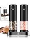 Electric Salt and Pepper Grinder Set Automatic Battery Pepper Mill Shakers Adjustable Coarseness Upgraded Larger Capacity with Led Home and Kitchen Appliances Birthday Gifts for Women Men