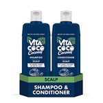 Vita Coco Anti-Dandruff Shampoo and Conditioner Bundle with Coconut and Guava (2x 400ml) for dandruff-prone hair and dry itchy scalp, gently cleansing vegan hair treatment