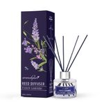 Aromahpure Premium Reed Diffuser 120 ML with 6 Fiber Reed Sticks | French Lavender Last Upto 35 Days | Room Freshener for Bedroom, Washroom, Office |Aromatherapy, Stress Relief, IFRA Certified