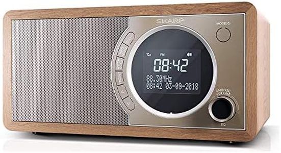 SHARP DR-450(BR) 6W DAB+ and FM Digital Radio with Bluetooth, LED Display and Alarm Clock – Brown