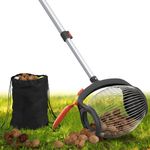 Acorn Picker Upper Roller - Nut Gatherer Walnut Picker Upper Foot Operated Release,Directly Dump Outlet, Suitable for 1" - 2.4" Walnuts,Hickory,Chestnuts,Pecan,Pinecone,Golf Ball