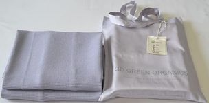 GO GREEN ORGANICS, Waffle Bath Towel Pack of 2, 30.5x58 INCHES, 100% Organic Cotton, GOTS Certified (LANGUID Lavender) Super ABSORBANT & Quick Dry, NO SOFTENERS, Environment Friendly