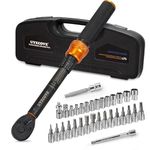 UYECOVE Torque Wrench 1/4, Bike Torque Wrench Set 1-25 Nm, 33 Pcs Small Torque Wrench with ± 3% Error Accuracy, 0.1 NM Micro Adjustment for MTB Mountain Road