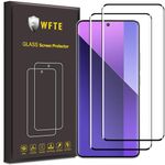 WFTE [2-Pack Screen Protector for Xiaomi Redmi Note 13 Pro+ 4G 3D Full Coverage,Anti-Scratch,High Transparency,Premium Tempered Glass Screen Protector For Xiaomi Redmi Note 13 Pro+ 4G(Black)