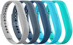 LEEFOX Compatible Fitbit Flex 2 Band, Replacement for Fitbit Flex 2 Accessory Silicon Wristband w/Fastener Clasp Fitness Strap for Original Flex 2, 5 Packs, Small(Psalm 23-3)