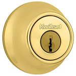 Kwikset 96650-390 6653CPRCALRCSK6 Double Cylinder Deadbolt, Polished Brass