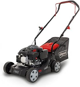 Scheppach MP132-40 Benzin-Rasenmäher - 3,3 PS | 40 cm Schnittbreite | 3-fache Schnitthöhenverstellung | 35 Liter Fangkorb | leicht & platzsparend | große Laufräder | Rasenmäher ohne Antrieb