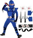 Kids Blue Ninja Costume, Ninja Delu