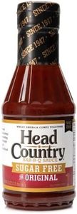 Head Country Sugar Free Bar-B-Q Sauce, Original, Gluten Free Barbecue Sauce With No Allergens & Zero Sugar, Sweet & Savory BBQ Sauce For Chicken, Pork, Ribs & Burgers, 17.5 Ounce, Pack of 1