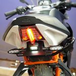 MOTOAGGRANDIZE COMPACT TAIL TIDY/FENDER ELIMINATOR FOR KTM RC 125/200/ 390 | COLOR: MATTE BLACK (Compatible with small number plates only)