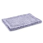 Pelzin Stoutwool Indestructible Dog Bed - Fluffy Chew Proof Dog Crate Pad - Tough Dog Kennel Pad for Aggressive Chewers - Washable, Ideal for Jumbo Dog Breeds & Fits 54-Inch Crate - 53"x35", Jacaranda