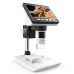 Superb Technologies Digital HD Microscope with 4.3" Screen 50-1000x Magnification USB Connects with PC, Built-in MicroSD Card Slot (8gb)